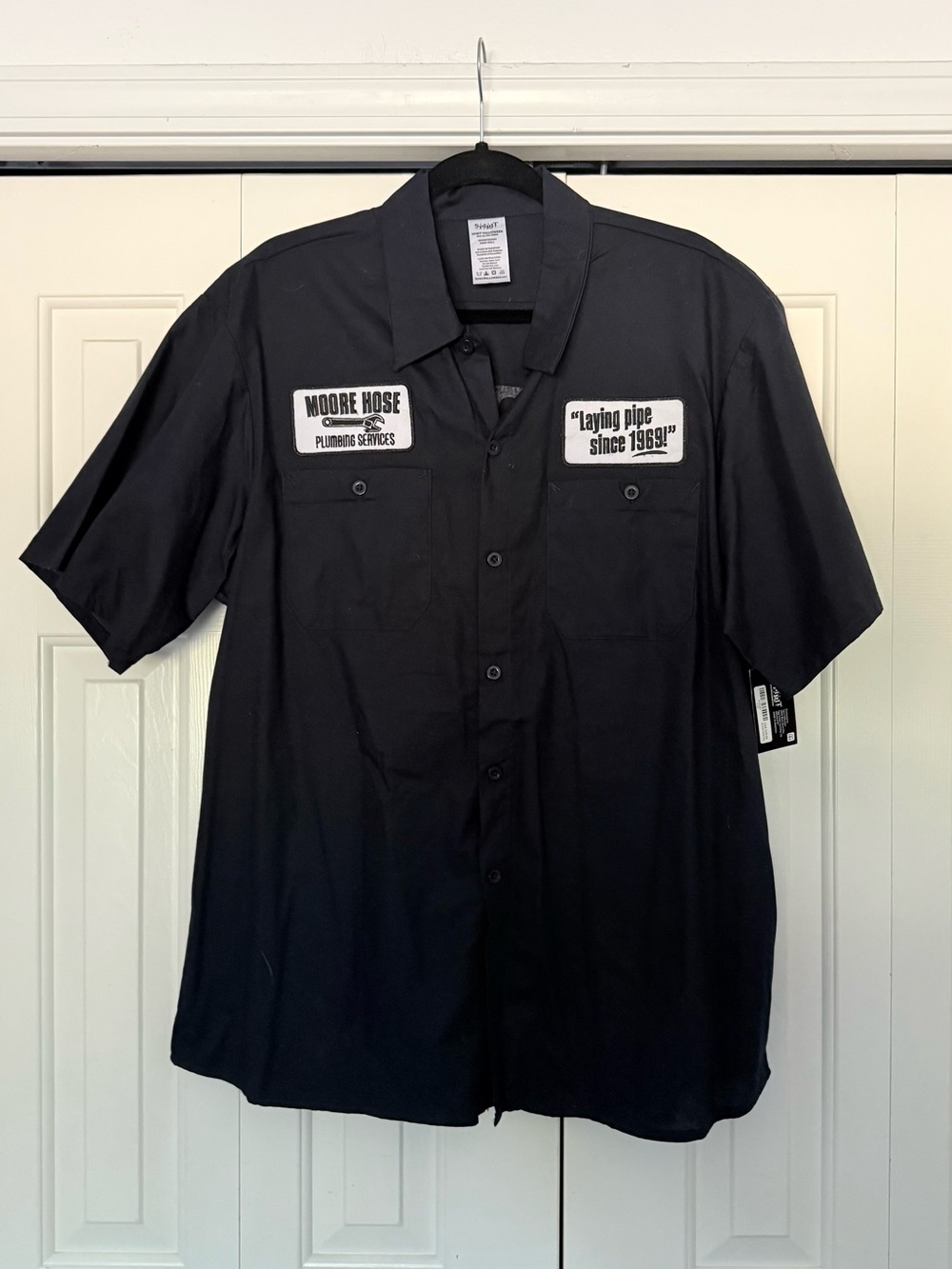 Halloween Costume Black Short-Sleeve Work Shirt #0075